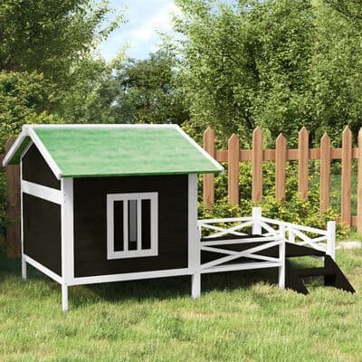 Dog Kennel =159x120x88.5 cm Solid Wood Pine - Available In 3 Colours