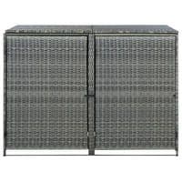 Double Wheelie Bin Shed Poly Rattan 148x77x111 cm - Available In 2 Colours