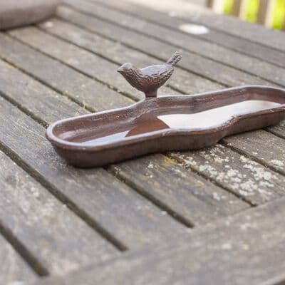 Esschert Design Bird Bath Brown Cast Iron