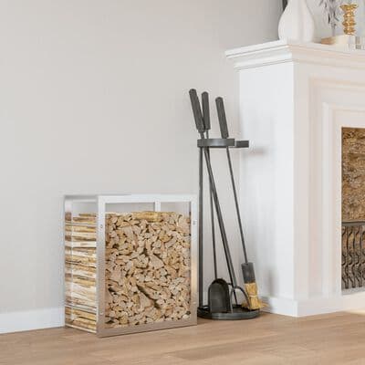 Firewood Rack 50x28x56 cm Stainless Steel - Available In 7 Sizes