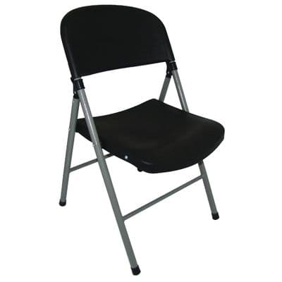 Foldaway Utility Chairs Black (Pack of 2)