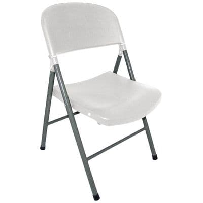 Foldaway Utility Chairs White (Pack of 2)