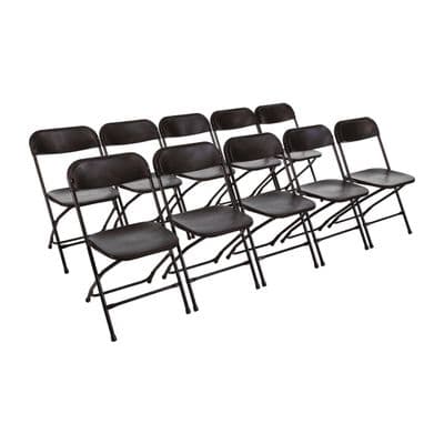 Folding Chair Black (Pack of 10)