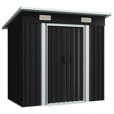 Galvanised Steel Garden Shed : 190 x 124 x 181 cm - Available in 4 Colours