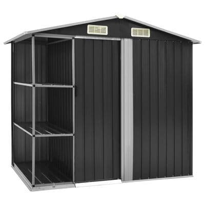 Galvanised Steel Garden Shed : 205x130x183 cm - Available In 4 Colours