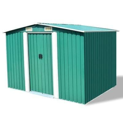 Galvanised Steel Garden Shed : 257x205x178 cm - Available In 4 Colours