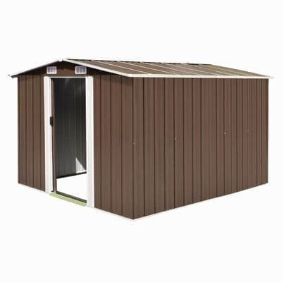 Galvanised Steel Garden Shed : 257x298x178 cm - Available In 4 Colours