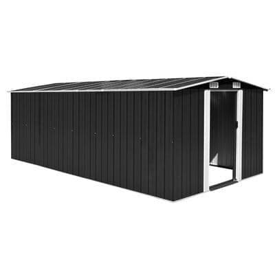 Galvanised Steel Garden Shed : 257x489x181 cm - Available In 4 Colours