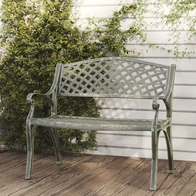 Garden Bench 102 cm Cast Aluminium - Available In 2 Colours