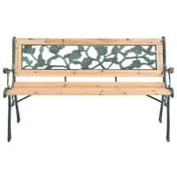 Garden Bench 122 cm Cast Iron and Solid Firwood - Available In 5 Styles
