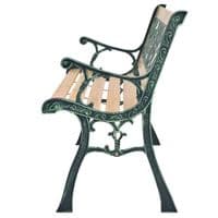 Garden Bench 122 cm Cast Iron and Solid Firwood - Available In 5 Styles