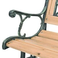 Garden Bench 122 cm Cast Iron and Solid Firwood - Available In 5 Styles