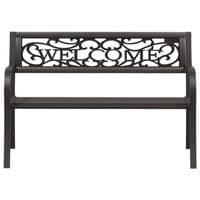 Garden Bench 125 cm Steel Black - Available In 3 Style