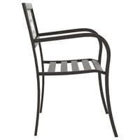 Garden Bench 125 cm Steel Black - Available In 3 Style
