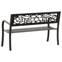 Garden Bench 125 cm Steel Black - Available In 3 Style
