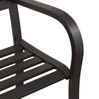 Garden Bench 125 cm Steel Black - Available In 3 Style