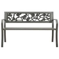 Garden Bench 125 cm Steel Grey - Available In 2 Styles