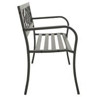 Garden Bench 125 cm Steel Grey - Available In 2 Styles