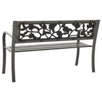 Garden Bench 125 cm Steel Grey - Available In 2 Styles