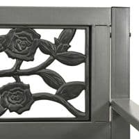 Garden Bench 125 cm Steel Grey - Available In 2 Styles