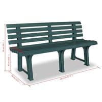 Garden Bench 145.5 cm Plastic - Available In 3 Colours