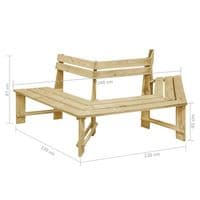 Garden Bench 240 cm Impregnated Pinewood - Available In 2 Sizes