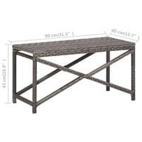 Garden Bench 80 cm Poly Rattan - Available In 3 Colours