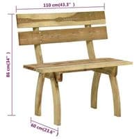 Garden Bench  Impregnated Pinewood - Available In 3 Sizes