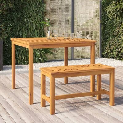 Garden Bench  Solid Wood Acacia - Available In 4 Sizes