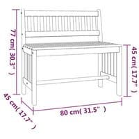 Garden Bench  Solid Wood Eucalyptus - Available In 2 Sizes