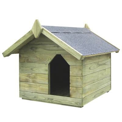 Garden Dog House with Opening Roof Impregnated Pinewood - Available In 4 Sizes