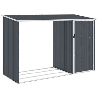 Garden Firewood Shed  245x98x159 cm Galvanised Steel - Available In 4 Colours