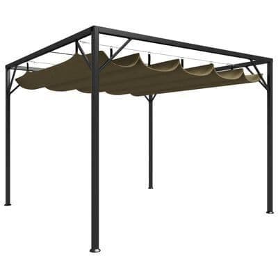 Garden Gazebo with Retractable Roof 3x3 m - 180 g/m² - Available In 3 Colours