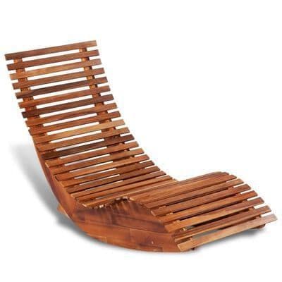 Garden Rocking Sun Lounger Acacia Wood - Available In 2 Options