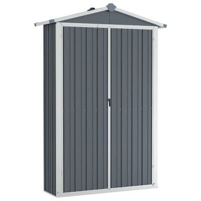 Garden Shed 116x45x175 cm Galvanised Steel - Available In 4 Colours