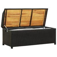 Garden Storage Bench 120 cm Poly Rattan - Available In 2 Colours