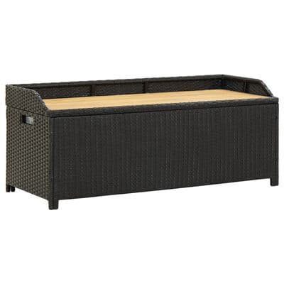 Garden Storage Bench 120 cm Poly Rattan - Available In 2 Colours