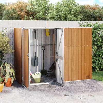 Garden Tool Shed 225x89x161 cm Galvanised Steel - Available In 4 Colours