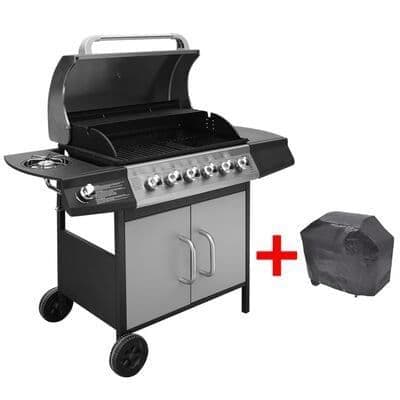 Gas Barbecue Grill 6+1 Cooking Zone - Available In 2 Colours