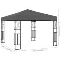 Gazebo - Anthracite Fabric - Available In 3 Colours