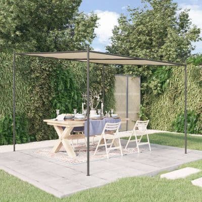 Gazebo Beige - Fabric and Steel - Available In 2 Sizes