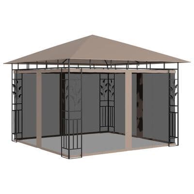 Gazebo with Mosquito Net  Taupe 180 g/m² - Available In 3 Sizes