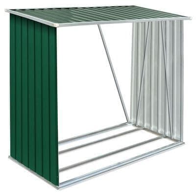 Log Storage Shed Galvanised Steel 163x83x154 cm - Available In 4 Colours