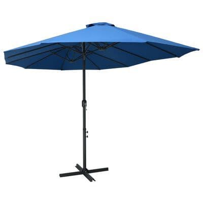 Outdoor Parasol with Aluminium Pole 460x270 cm Blue