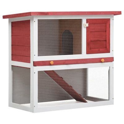 Outdoor Rabbit Hutch Small Animal House Pet Cage 1 Door Wood - Available In 4 Colours
