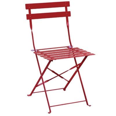 Pavement Style Folding Chairs Red (Pack of 2)
