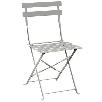Pavement Style Steel Folding Chairs Grey (Pack of 2)