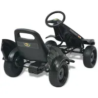 Pedal Go Kart with Adjustable Seat Black
