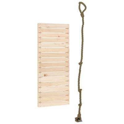 Play Climbing Wall with Rope 44.5x5x108 cm Solid Wood Pine