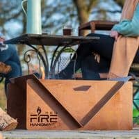 RedFire Handmade Fire Pit V Rust Steel